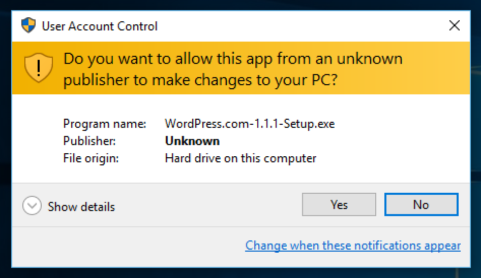 Windows Unsigned